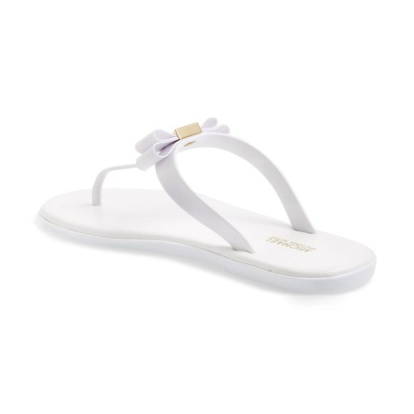 New In Box Michael Kors Jelly Plate White Thong Sandals Slip-Ons Slippers US 9M - Picture 6 of 17